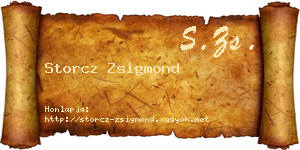 Storcz Zsigmond névjegykártya