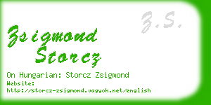 zsigmond storcz business card
